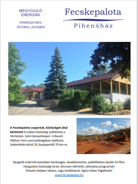 Fecskepalota Pihenőház - Gánt-bányatelep